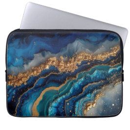 Cosmic Blue Laptop Bag met Galaxy Design Laptop Sleeve