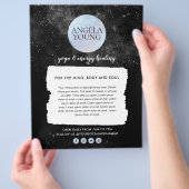 Cosmic Blue Moon Yoga, Life Coach, astroloog Flyer (Hand)