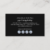 Cosmic Blue Moon Yoga, Life Coach, astroloog Visitekaartje (Achterkant)