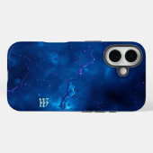 Cosmic Blue Nebula Abstracte kunst Case-Mate iPhone Case (Achterkant (horizontaal))