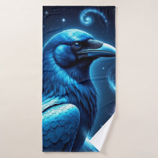 Cosmic Blue Raven Badhanddoek