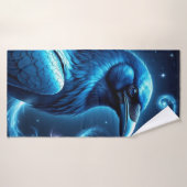 Cosmic Blue Raven Badhanddoek (Badhanddoek)