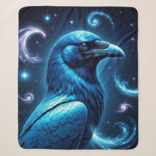 Cosmic Blue Raven Sherpa Deken