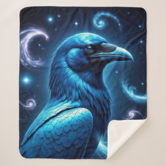 Cosmic Blue Raven Sherpa Deken