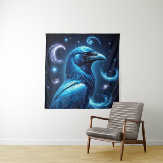 Cosmic Blue Raven Wandkleed (In situ)