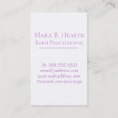 *~* Cosmic Blue Roos Sacred Geometry Yoga Reiki Visitekaartje (Achterkant)