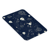 Cosmic Blue Skull Silhouette Patroon Magneet (Rechterzijde)
