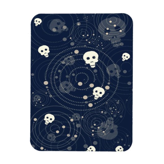 Cosmic Blue Skull Silhouette Patroon Magneet (Verticaal)