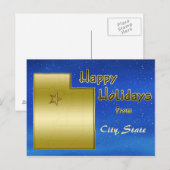 Cosmic Blue Sky Utah Map op maat Briefkaart (Voorkant / Achterkant)