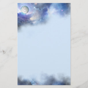 Cosmic Blue Yin Yang Briefpapier