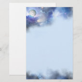 Cosmic Blue Yin Yang Briefpapier (Voorkant / Achterkant)