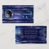 Cosmic Blue Yin Yang Visitekaartje (Voorkant / Achterkant)