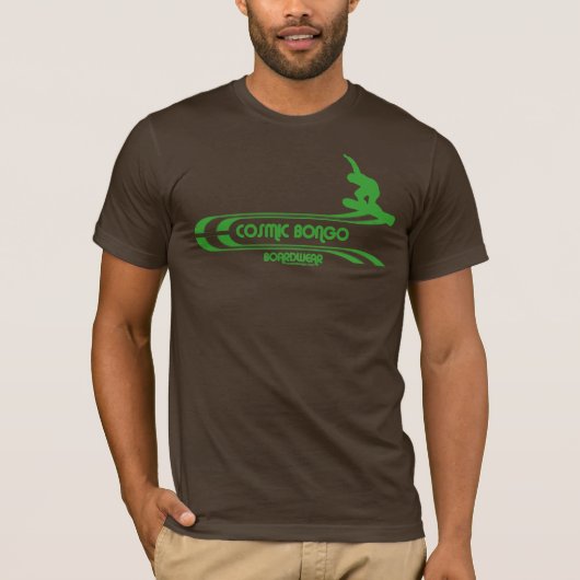 Cosmic bongo Retro snowboarding T-shirt (Voorkant)
