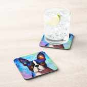 Cosmic Boston Terrier Bier Onderzetter (Rechterzijde)