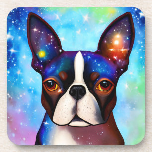 Cosmic Boston Terrier Bier Onderzetter