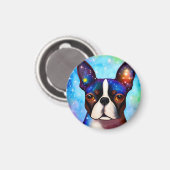 Cosmic Boston Terrier Magneet (Voorkant / Achterkant)