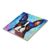 Cosmic Boston Terrier Tegeltje (Zijkant)