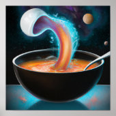 Cosmic bowl of soup portal digital art tapestry poster (Voorkant)