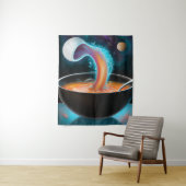 Cosmic bowl of soup portal digital art wandkleed (In situ)