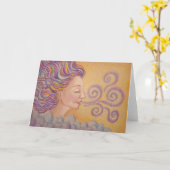 "Cosmic Breath" Greeting card Kaart (Gele Bloem)