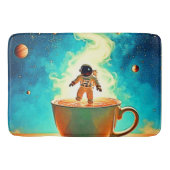 Cosmic Brew: Astronaut's Coffee Dream Badmat (Voorkant)