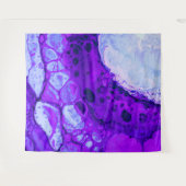 *~* Cosmic Brew Blue Black Abstract Circle Magenta Wandkleed (Voorkant (horizontaal))