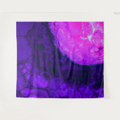 *~* Cosmic Brew Roze Abstracte Cirkel Paars Wandkleed (Voorkant (horizontaal))