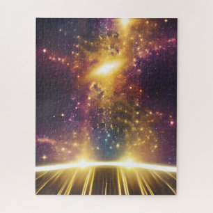 Cosmic bright star-infusie ruimte landschap legpuzzel