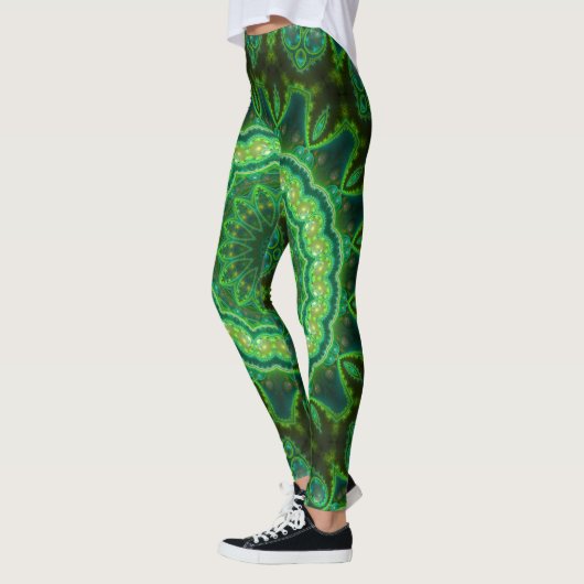 Cosmic Broccoli Black Light Rave Leggings (Links)