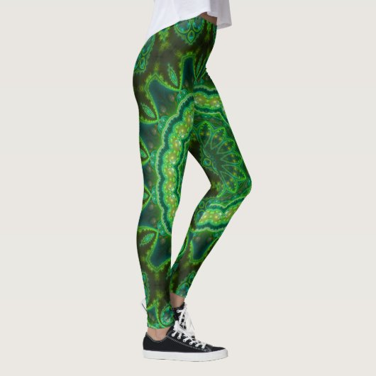 Cosmic Broccoli Black Light Rave Leggings (Rechts)
