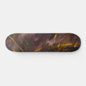 Cosmic Bronze Nebula Marble Skateboard (Horizontaal)