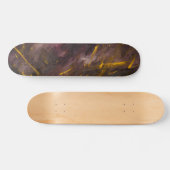 Cosmic Bronze Nebula Marble Skateboard (Horizontaal)