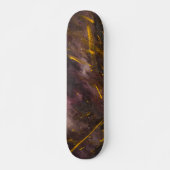 Cosmic Bronze Nebula Marble Skateboard (Voorkant)