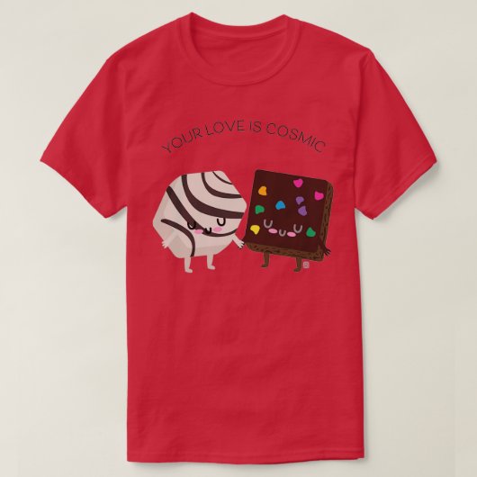 Cosmic Brownie en Zebra Cake T-shirt (Design voorkant)