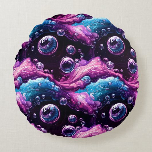 Cosmic Bubble Burst Rond Kussen (Voorkant)