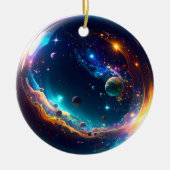 Cosmic Bubble Galaxy Fantasy Art Keramisch Ornament (Voorkant)