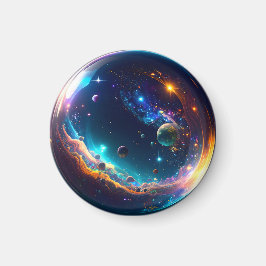 Cosmic Bubble Galaxy Fantasy Art Magneet