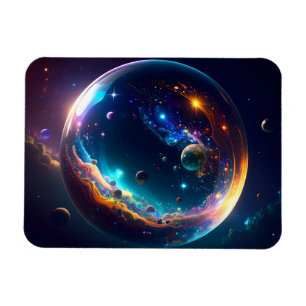 Cosmic Bubble Galaxy Fantasy Art Magneet