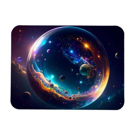 Cosmic Bubble Galaxy Fantasy Art Magneet (Horizontaal)