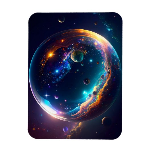 Cosmic Bubble Galaxy Fantasy Art Magneet (Verticaal)