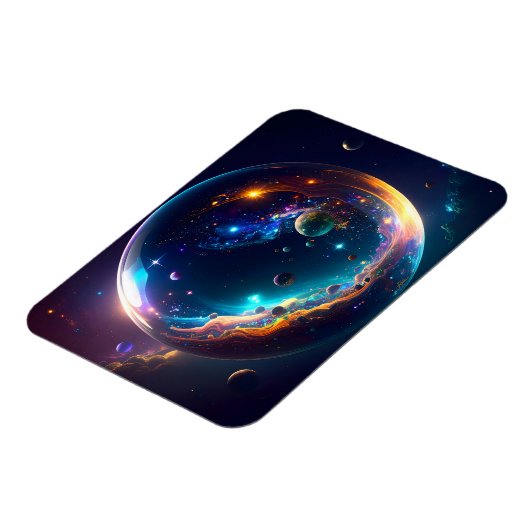 Cosmic Bubble Galaxy Fantasy Art Magneet (Linkerzijde)