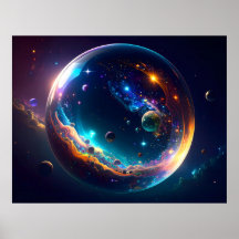Cosmic Bubble Galaxy Fantasy Art