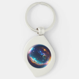 Cosmic Bubble Galaxy Fantasy Art Sleutelhanger