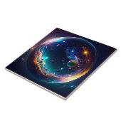 Cosmic Bubble Galaxy Fantasy Art Tegeltje (Zijkant)