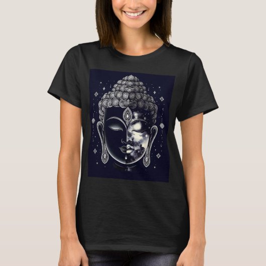 Cosmic Buddha Mind - Zen Nebula Enlightenment Spir T-shirt (Voorkant)