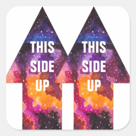 Cosmic Buitenspatie Verplaatsende doos groot deze  Vierkante Sticker