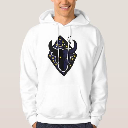 Cosmic Bull Icon Space Art Hoodie (Voorkant)