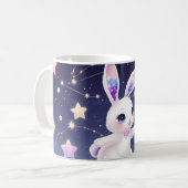 Cosmic Bunny Mug – Celestial Rabbit Koffiemok (Voorkant links)