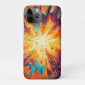 Cosmic Burst Abstract Splatter Art Case-Mate iPhone Case (Achterkant)