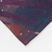 Cosmic Burst Abstract Splatter Art Fleece Deken (Hoek)